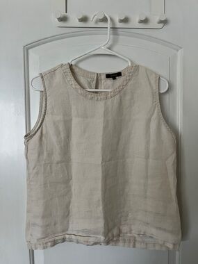 Quince Natural Sleeveless Linen Tank Top
